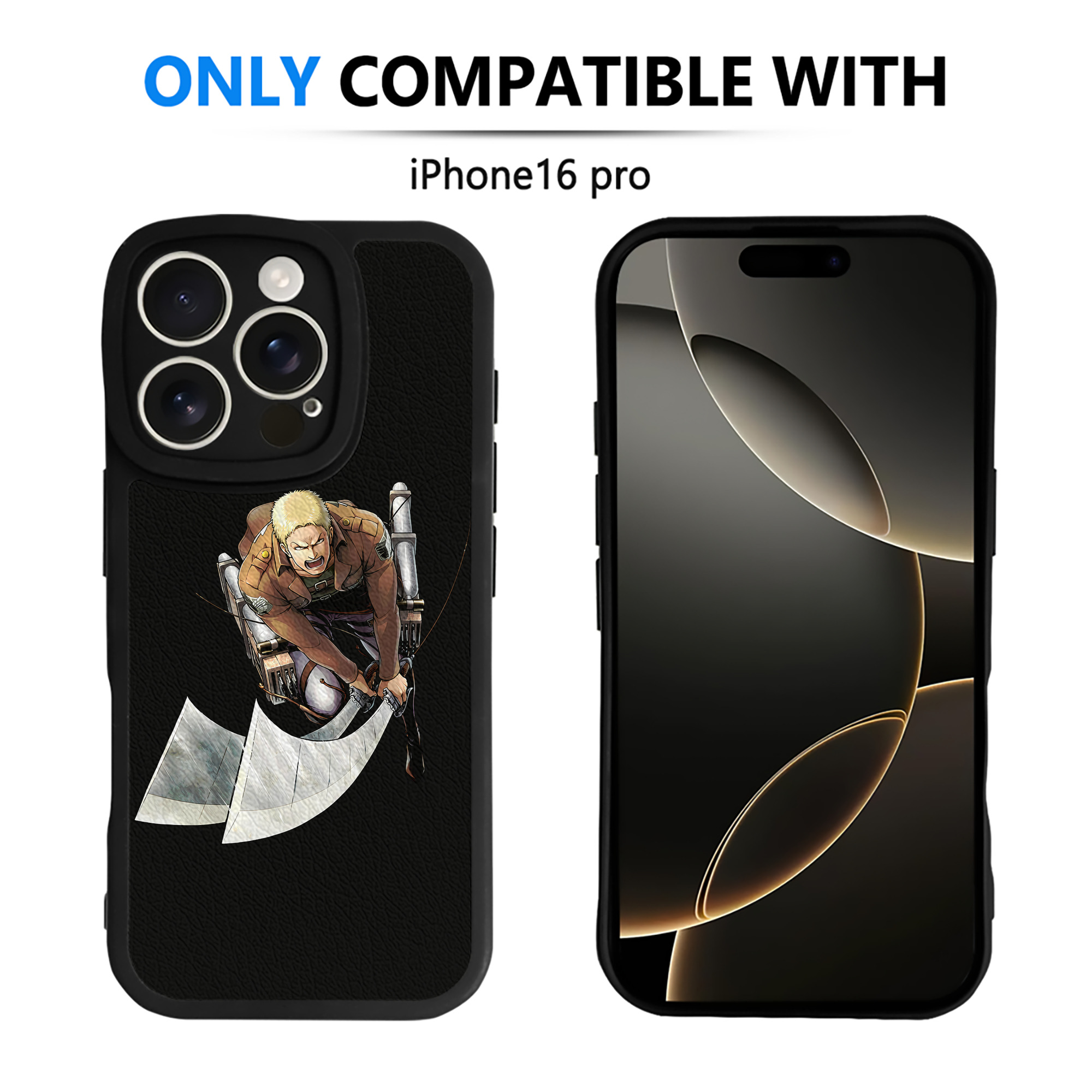 （画像用） 進撃の巨人 ライナー・ブラウン Attack on Titan Reiner Braun 【iPhone 16シリーズ対応】シリコンスマホケース（レザー調） 材質：シリコン